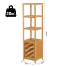 Bild 3 von Badschrank Badezimmerschrank mit 3 offenen Fächern für Badezimmer, Natur