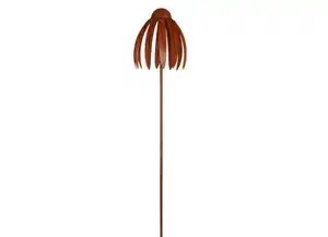 Metall-Gartenstecker Sonnenhut 101cm Rusty