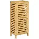 Bild 1 von Badschrank Badezimmerschrank Beistellschrank mit Lamellentür, 2 Fächern