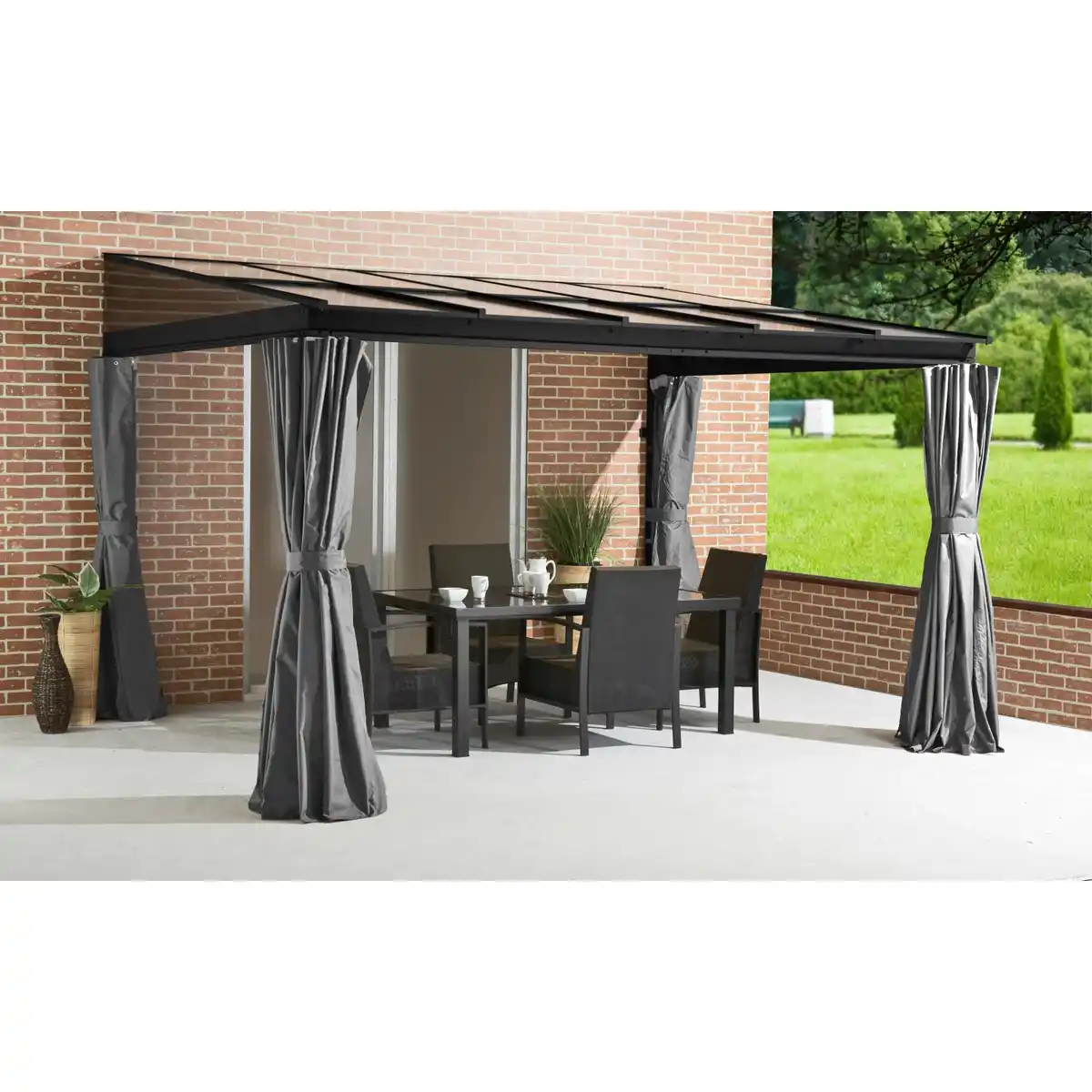 Bild 1 von Sojag Terrassenüberdachung St. Barth Anthrazit 296 x 364 cm