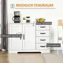 Bild 4 von Sideboard Beistellschrank mit 4 Schubladen, verstellbarem Einlegeboden