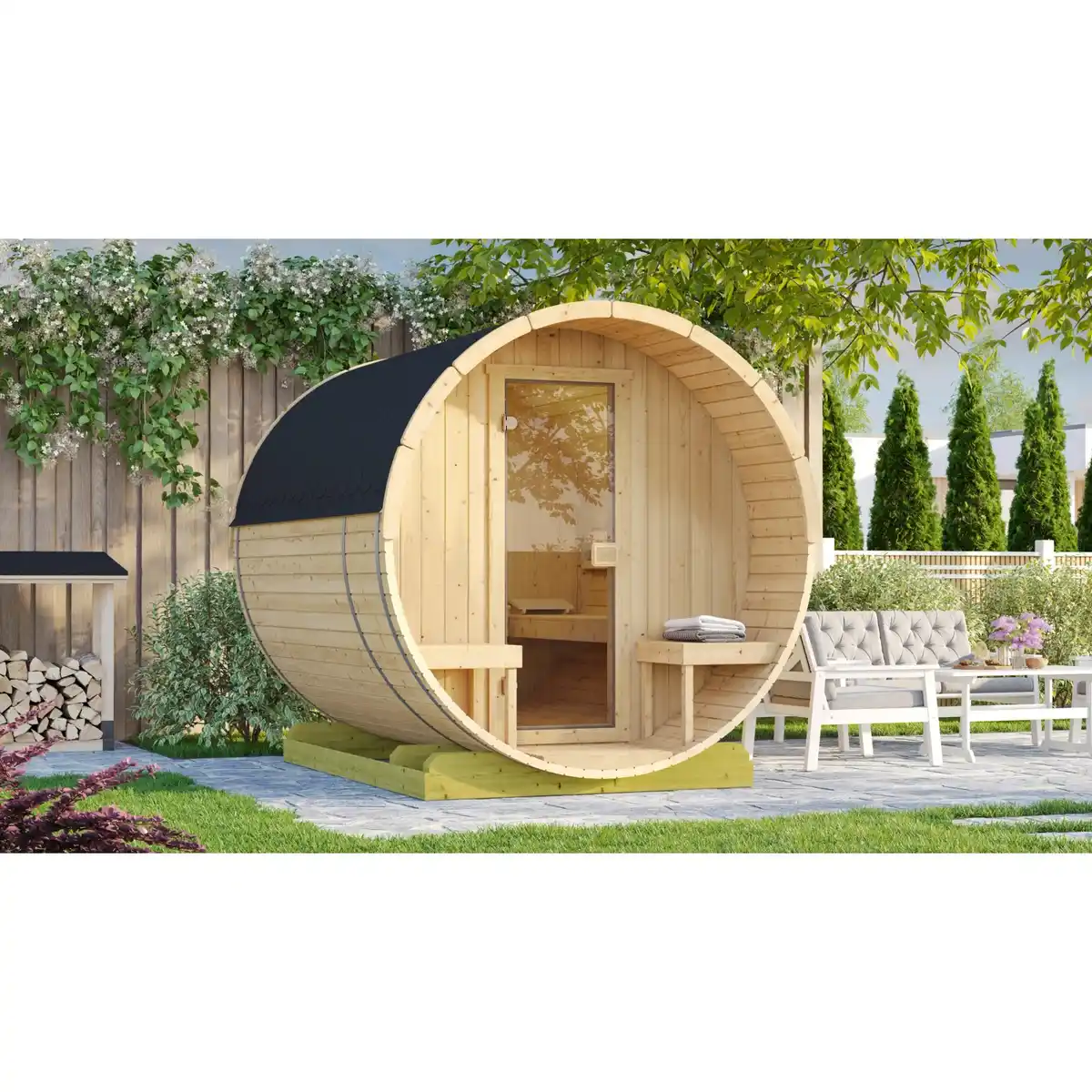 Bild 1 von Weka Fasssauna 198 Sparset 9,0 kW Kompakt