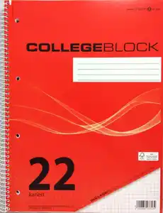 PAPERZONE Collegeblock A4 Lineatur 22 80 Blatt, 1 Stk