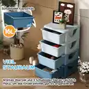 Bild 3 von HOMCOM Schubladenschrank für Kinder mit Stauraum Aufbewahrungsboxen vier Ebene