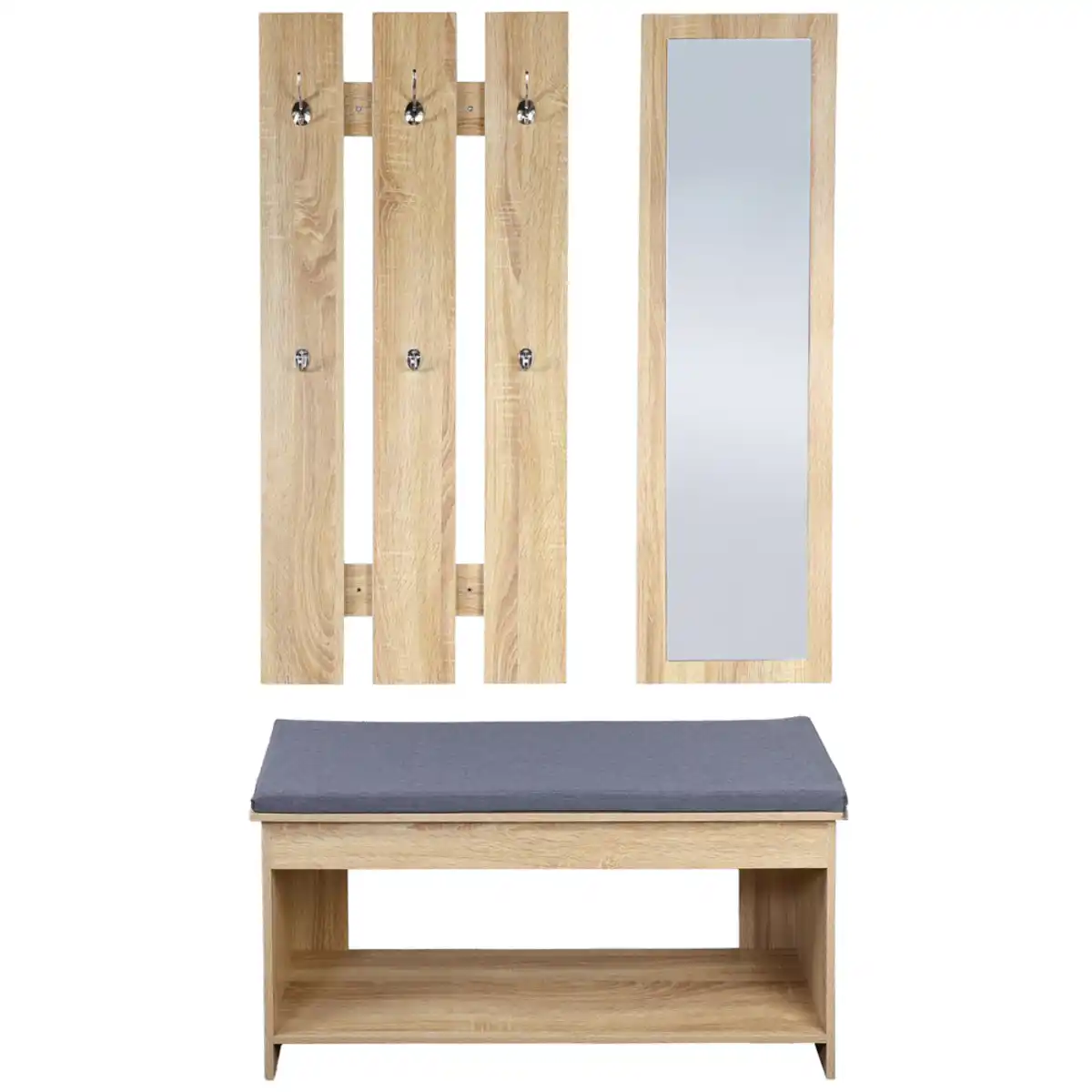 Bild 1 von Wandgarderobe mit Spiegel und Sitzbank