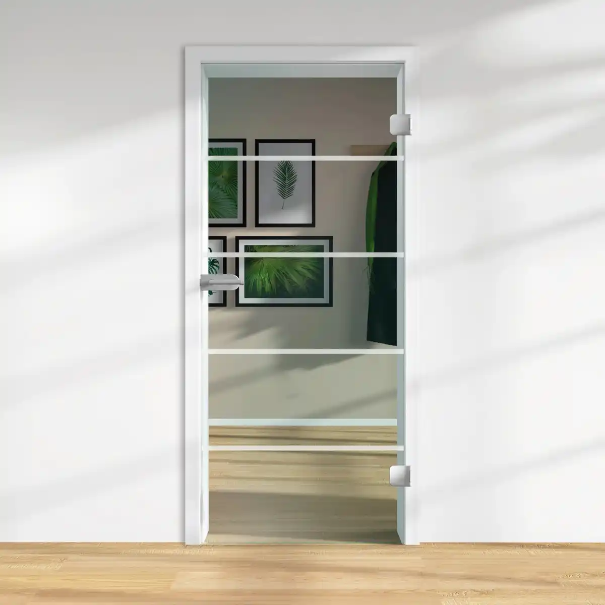 Bild 1 von Glasdrehtür ESG Floatglas Dekor Siebdruck 36/16 DIN Rechts 1972 x 834 x 8 mm