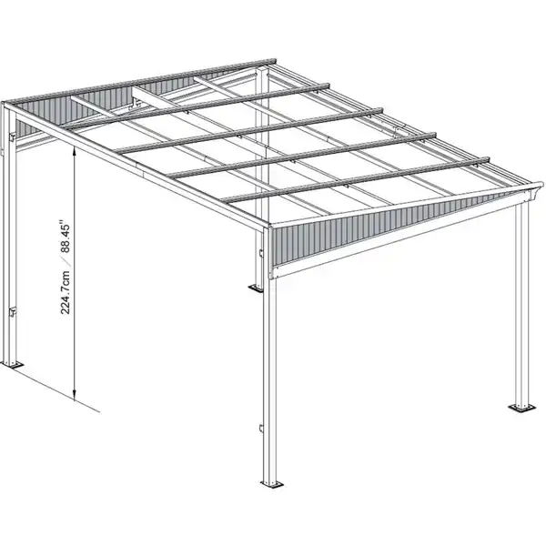 Bild 4 von Sojag Terrassenüberdachung St. Barth Anthrazit 296 x 364 cm