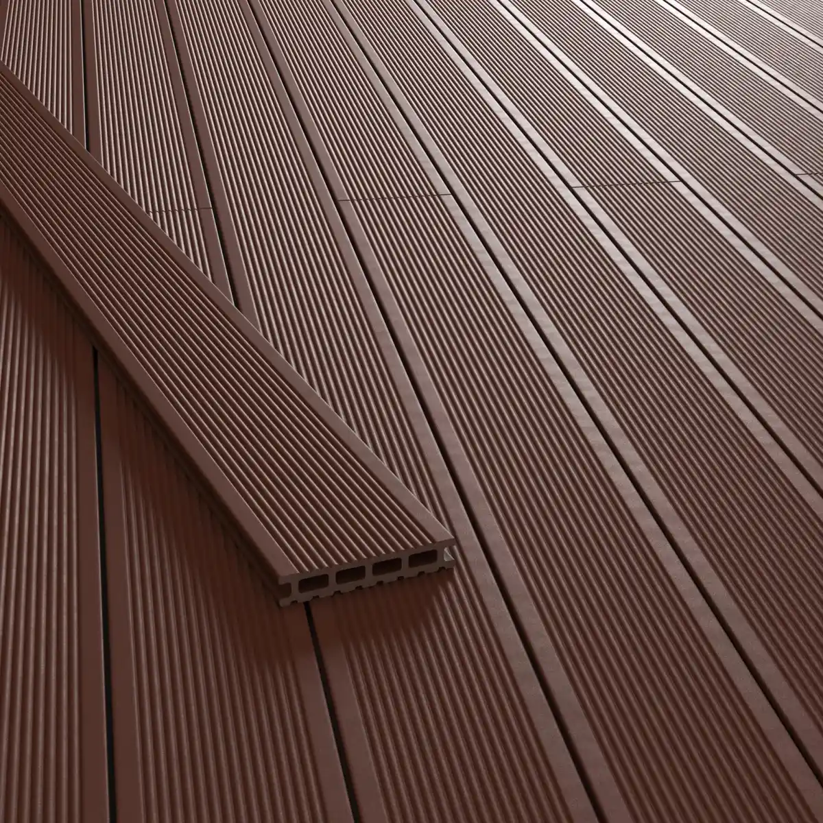 Bild 1 von Kovalex WPC Terrassendiele Braun Matt 2,6 cm x 14,5 cm x 300 cm