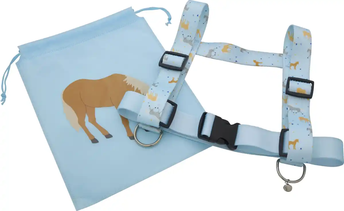 Bild 2 von IDEENWELT Pferdegeschirr für Kinder hellblau