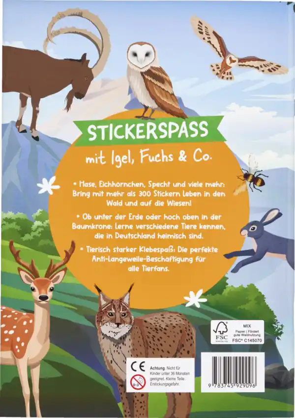 Bild 2 von IDEENWELT Stickerbuch Heimische Tiere