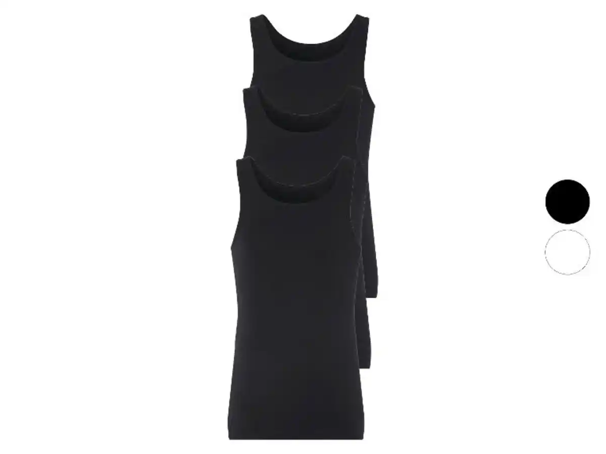 Bild 1 von LIVERGY® Herren Achselhemden, 3 Stück, in Feinripp-Qualität