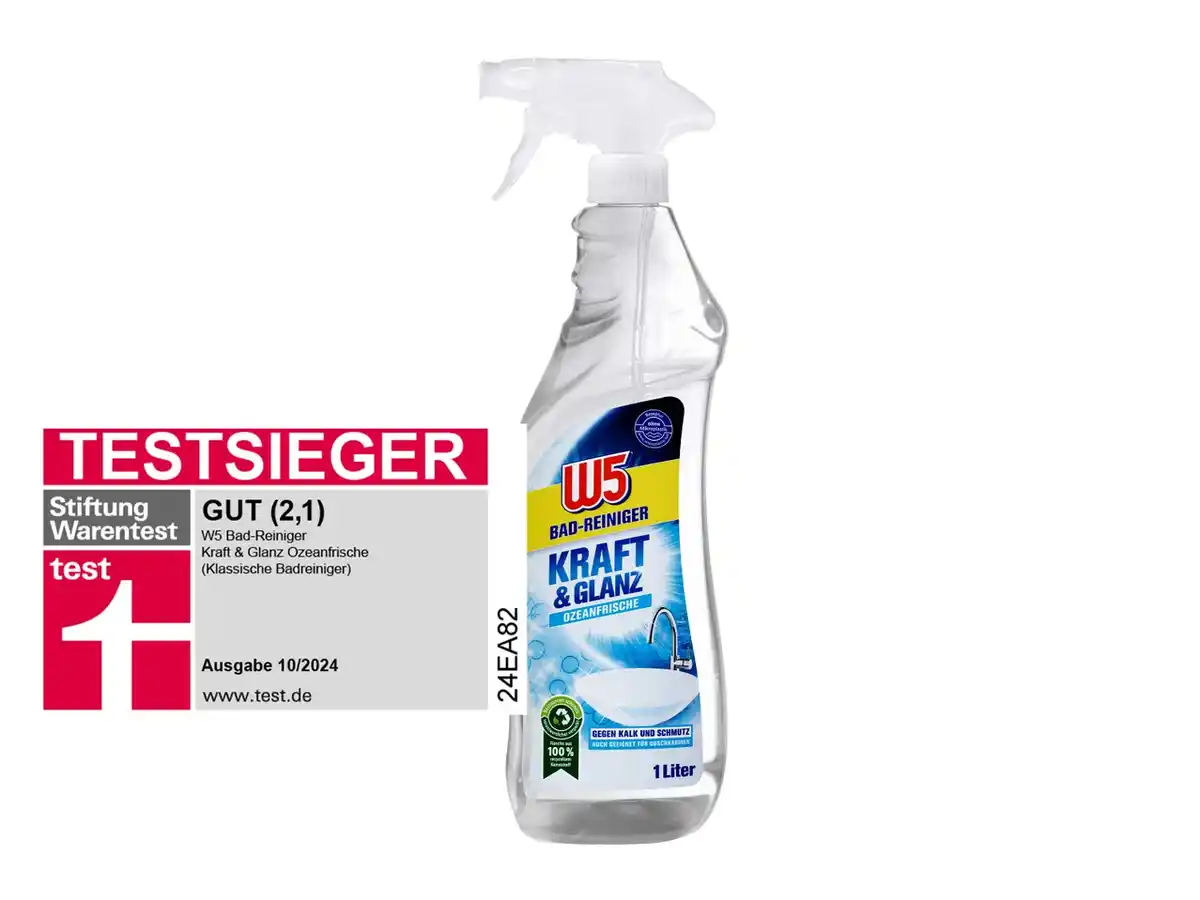 Bild 1 von W5 Bad-Reiniger Kraft & Glanz Ozeanfrische,  1 l