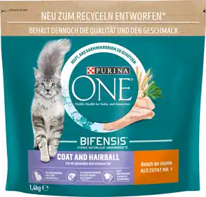 Purina One Katzenfutter Coat & Hairball Reich an Huhn 1,4 kg
