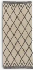 Teppich PENGEURT 70x160 off-white/grau