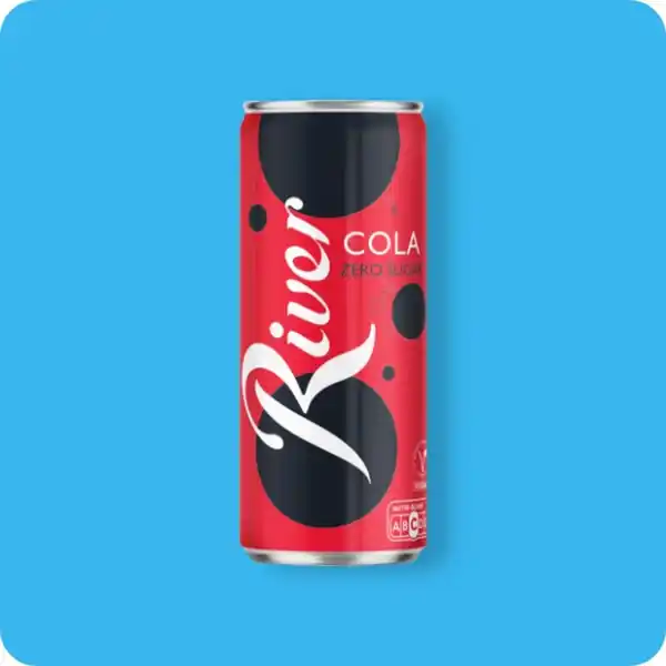Bild 1 von RIVER Cola oder Cola Zero, Koffeinhaltiges Erfrischungsgetränk