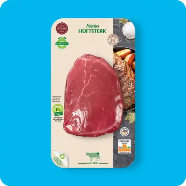 Bild 1 von FAIR & GUT Hüftsteak, Vom Rind