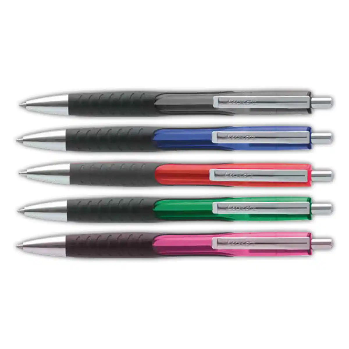 Bild 1 von Paperscrip Kugelschreiber Grip "Metallic" 5er-Set