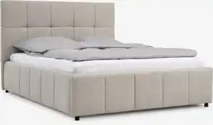 Bettgestell VEMMELEV 140x200 beige Stoff