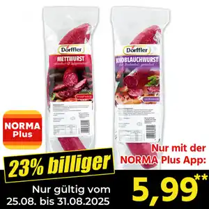 Dörffler Mettwurst / Knoblauchwurst