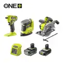 Bild 1 von Ryobi Akku-Kombi-Kit 'R18CK3G-242G' mit 2 Akkus