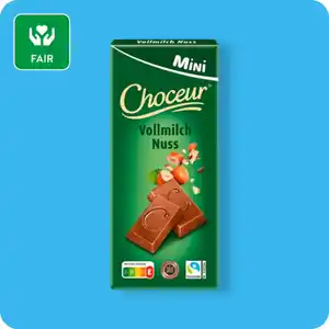 CHOCEUR Mini-Tafeln, Verschiedene Sorten