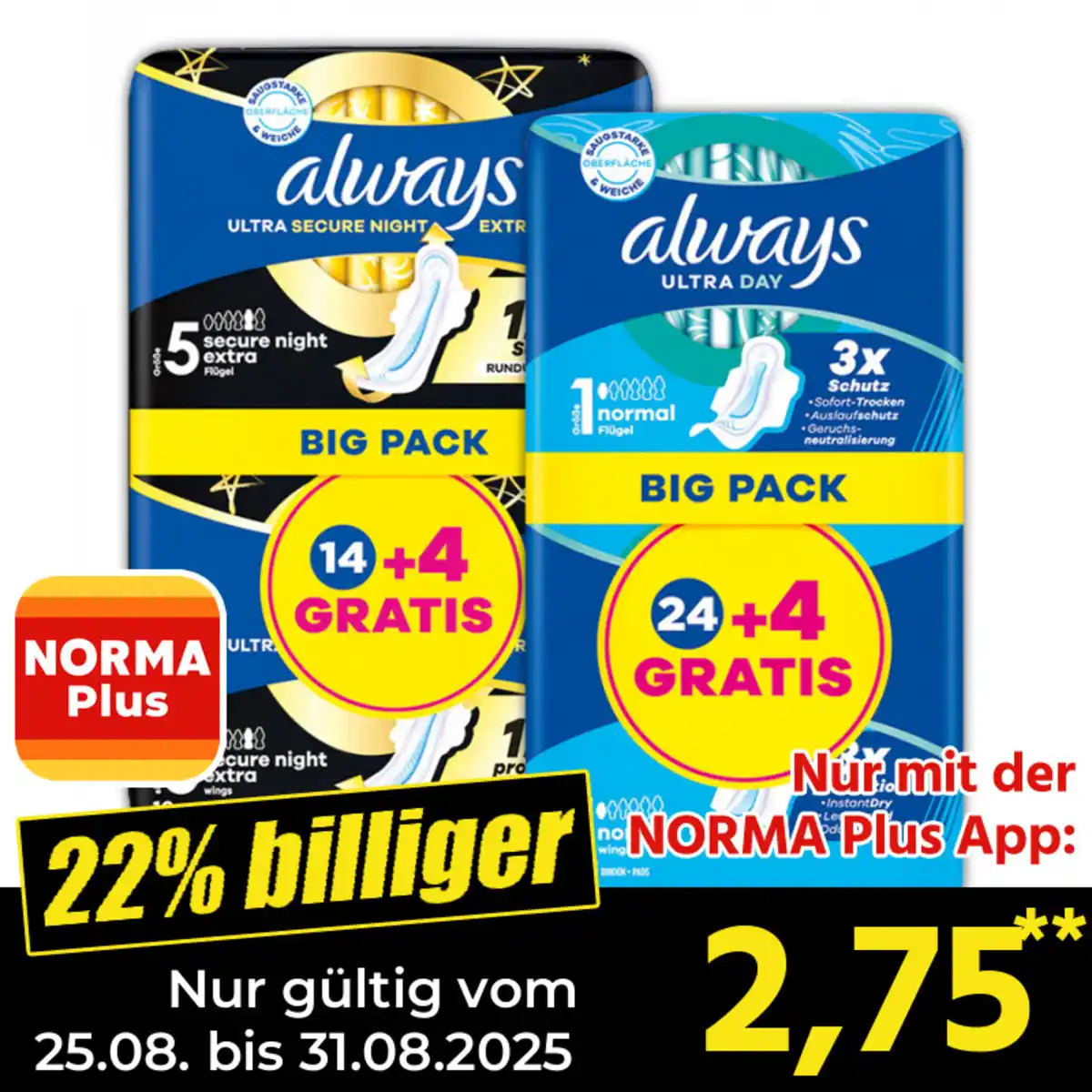 Bild 1 von always Ultra Binden Big Pack