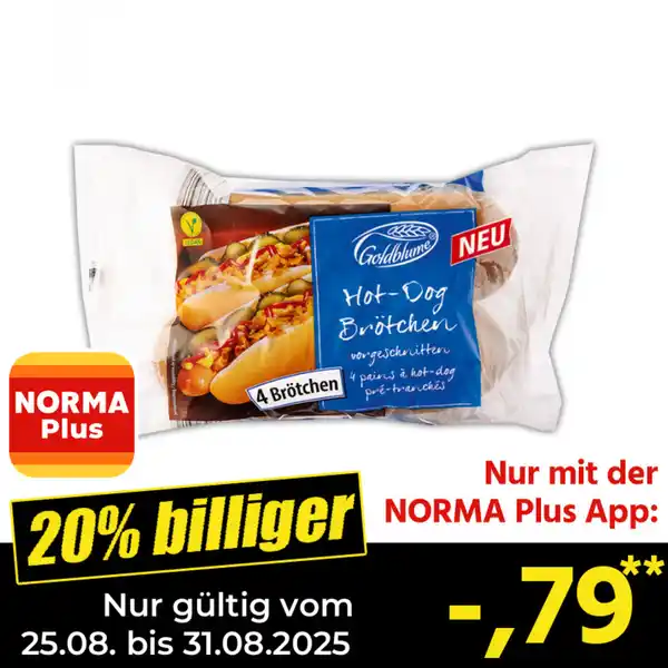 Bild 1 von Goldblume Hot-Dog Brötchen / Hamburger Brötchen XXL