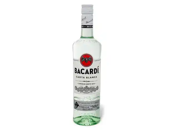 Bild 1 von Bacardi Rum Carta Blanca 37,5% Vol,  100 ml