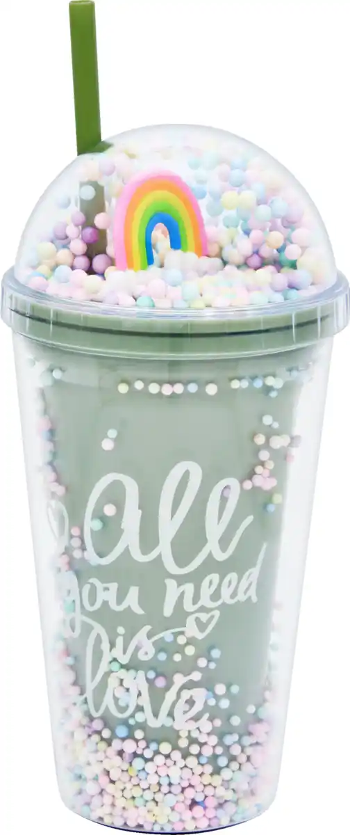 Bild 1 von IDEENWELT Trinkbecher mit Perlen Grün