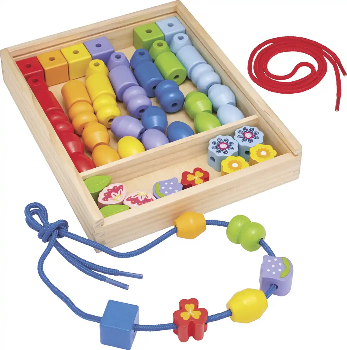 Bild 2 von IDEENWELT Fädelspiel Holzperlen