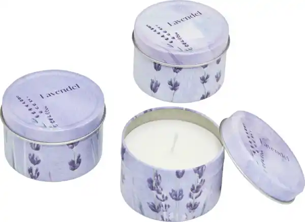Bild 2 von IDEENWELT Duftkerzen in Metalldosen Lavendel 3er-Set