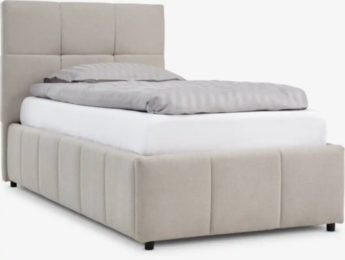 Bild 1 von Bettgestell VEMMELEV 90x200 beige Stoff