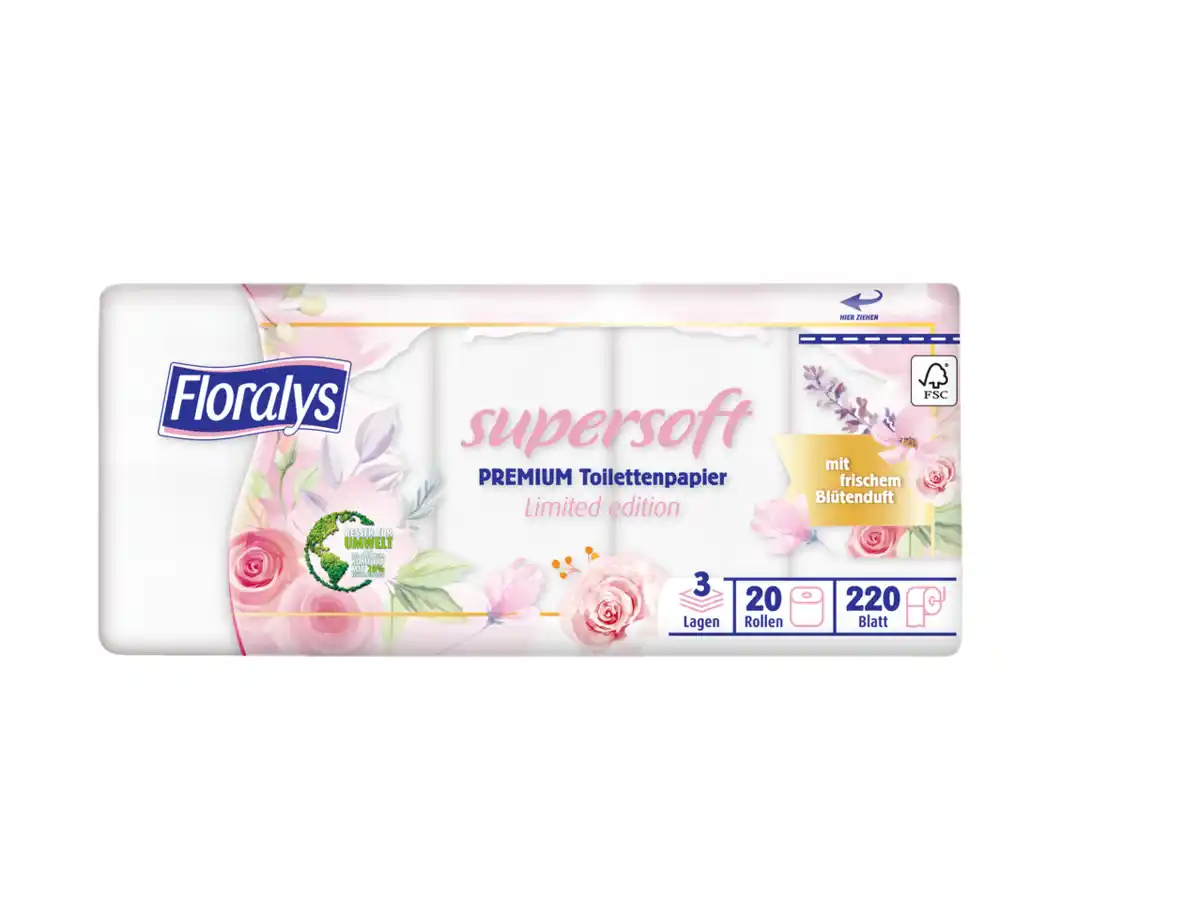 Bild 1 von Floralys Supersoft Premium Toilettenpapier