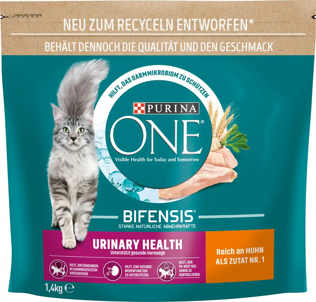 Bild 1 von Purina One Katzenfutter Urinary Health reich an Huhn 1,4 kg