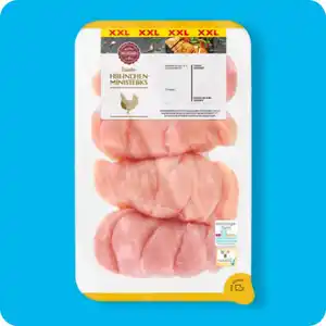 MEINE METZGEREI Hähnchen-Ministeaks, Aus dem Hähnchenbrustfilet geschnitten