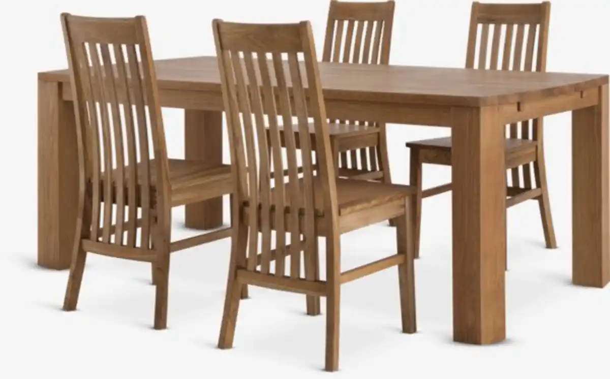 Bild 1 von OLDE L200 Tisch eiche + 4 SILLERUP Stühle eiche
