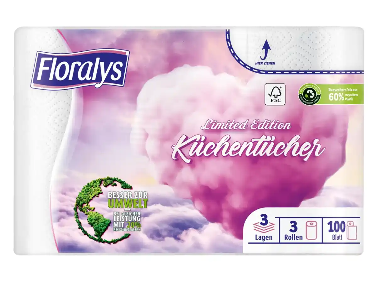 Bild 1 von XXL Floralys Küchentücher mit Dekor