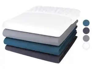 LIVARNO home Mikrofaser-Jersey-Spannbettlaken, 180-200 x 200 cm