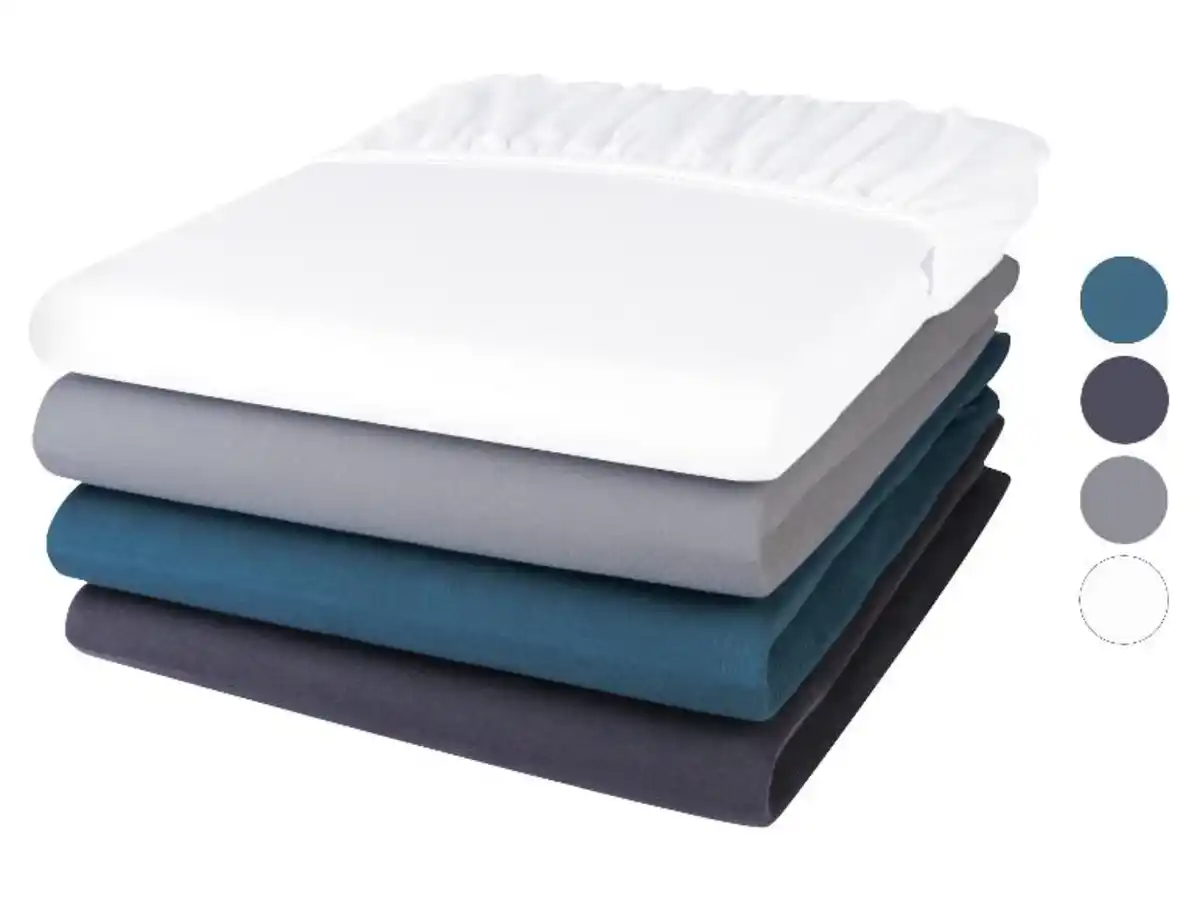 Bild 1 von LIVARNO home Mikrofaser-Jersey-Spannbettlaken, 180-200 x 200 cm