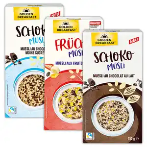 Golden Breakfast Früchte-/ Schokomüsli