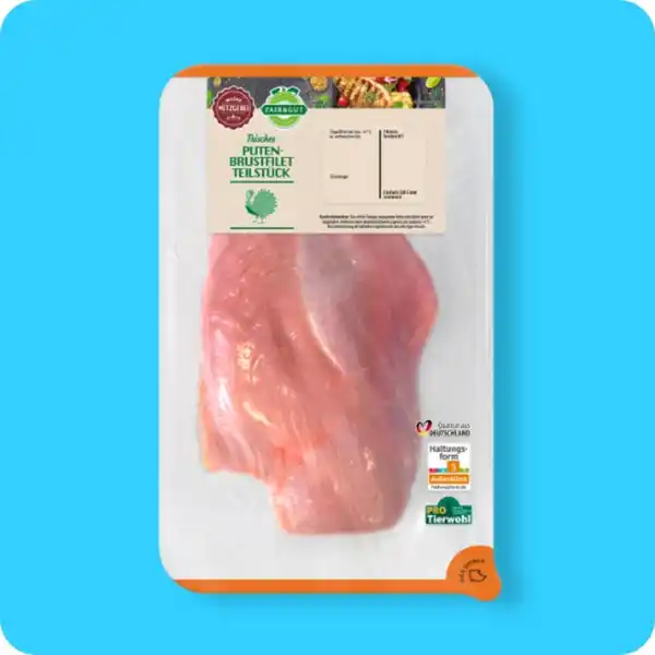 Bild 1 von FAIR & GUT Putenbrustfilet-Teilstück, Haltungsform 3: Frischluftstall²