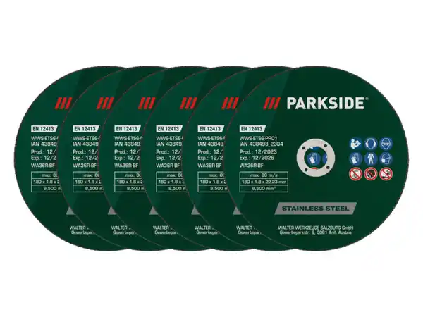 Bild 1 von PARKSIDE® Trennscheiben-Set, für Metalltrennschneider, Ø 180 mm