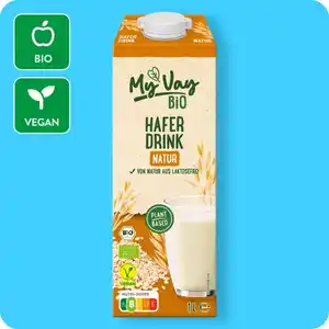 MYVAY Bio-Haferdrink, Verschiedene Sorten