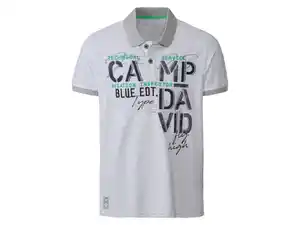Camp David Herren Poloshirt, aufwendiger Druck mit Stickerei