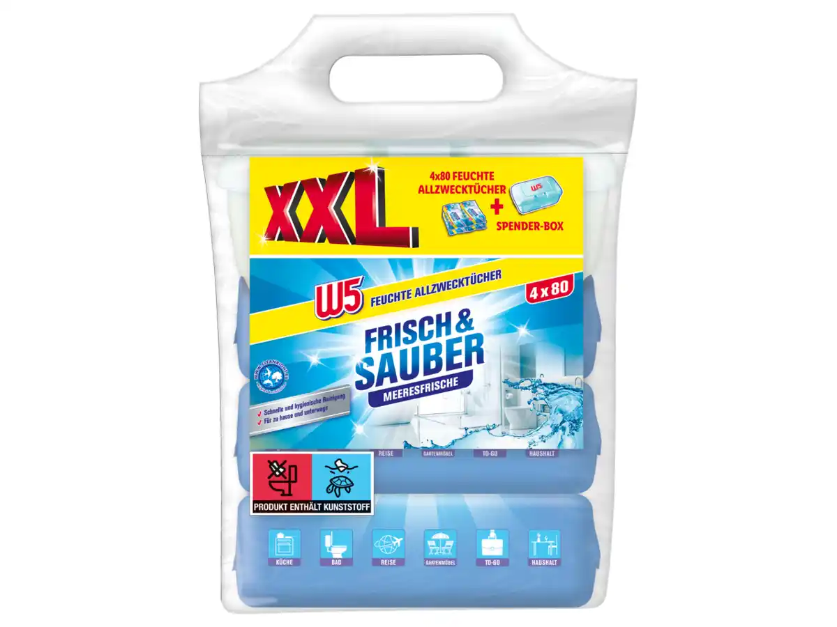 Bild 1 von XXL W5 Feuchte Allzwecktücher