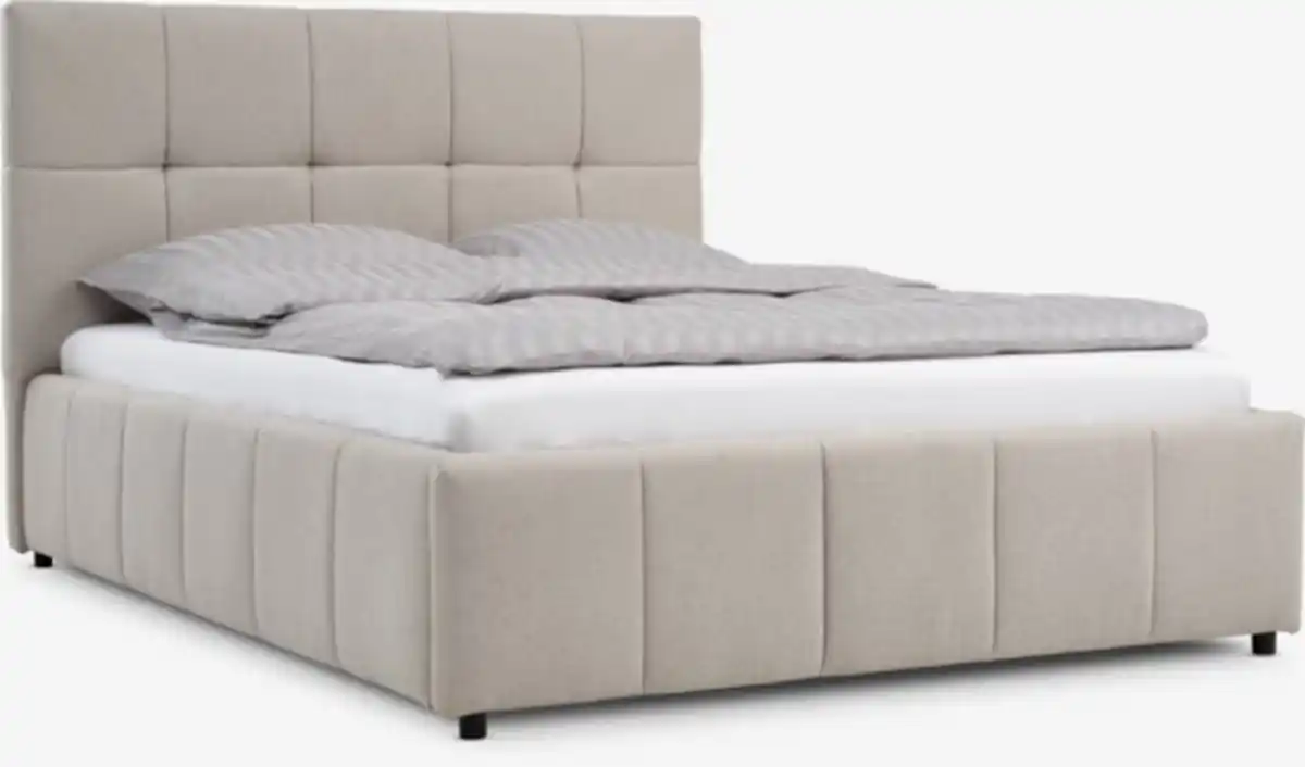 Bild 1 von Bettgestell VEMMELEV 120x200 beige Stoff