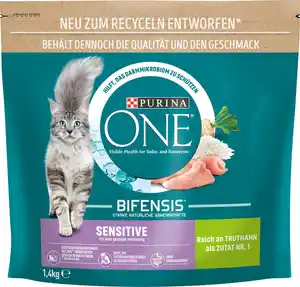 Purina One Katzenfutter Sensitive reich an Truthahn 1,4 kg