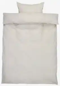 Seersucker-Bettwäsche STINNE 135x200 weiß/latte