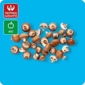   Bio Champignons, braun, Ursprung: Deutschland / Niederlande / Polen