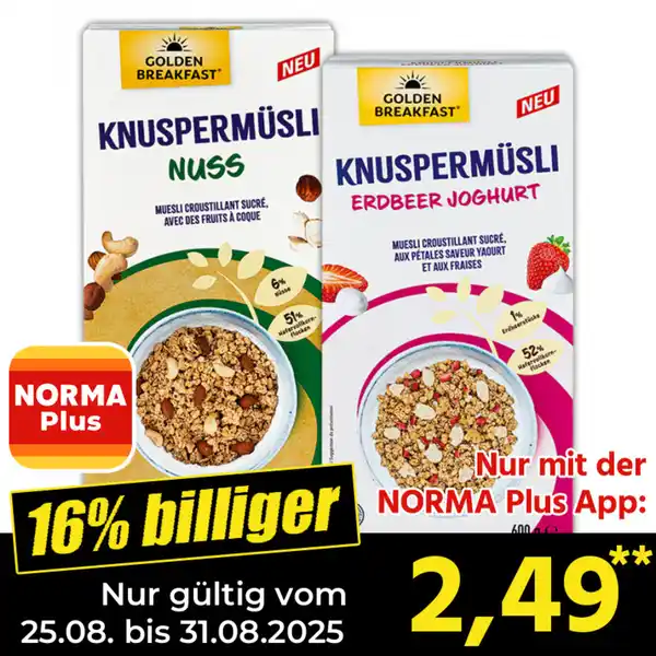 Bild 1 von Golden Breakfast Knuspermüsli